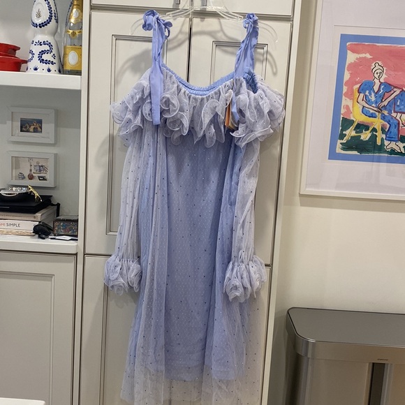 NWT Stine Goya Off-the-Shoulder Gown with Crystals - Picture 5 of 8